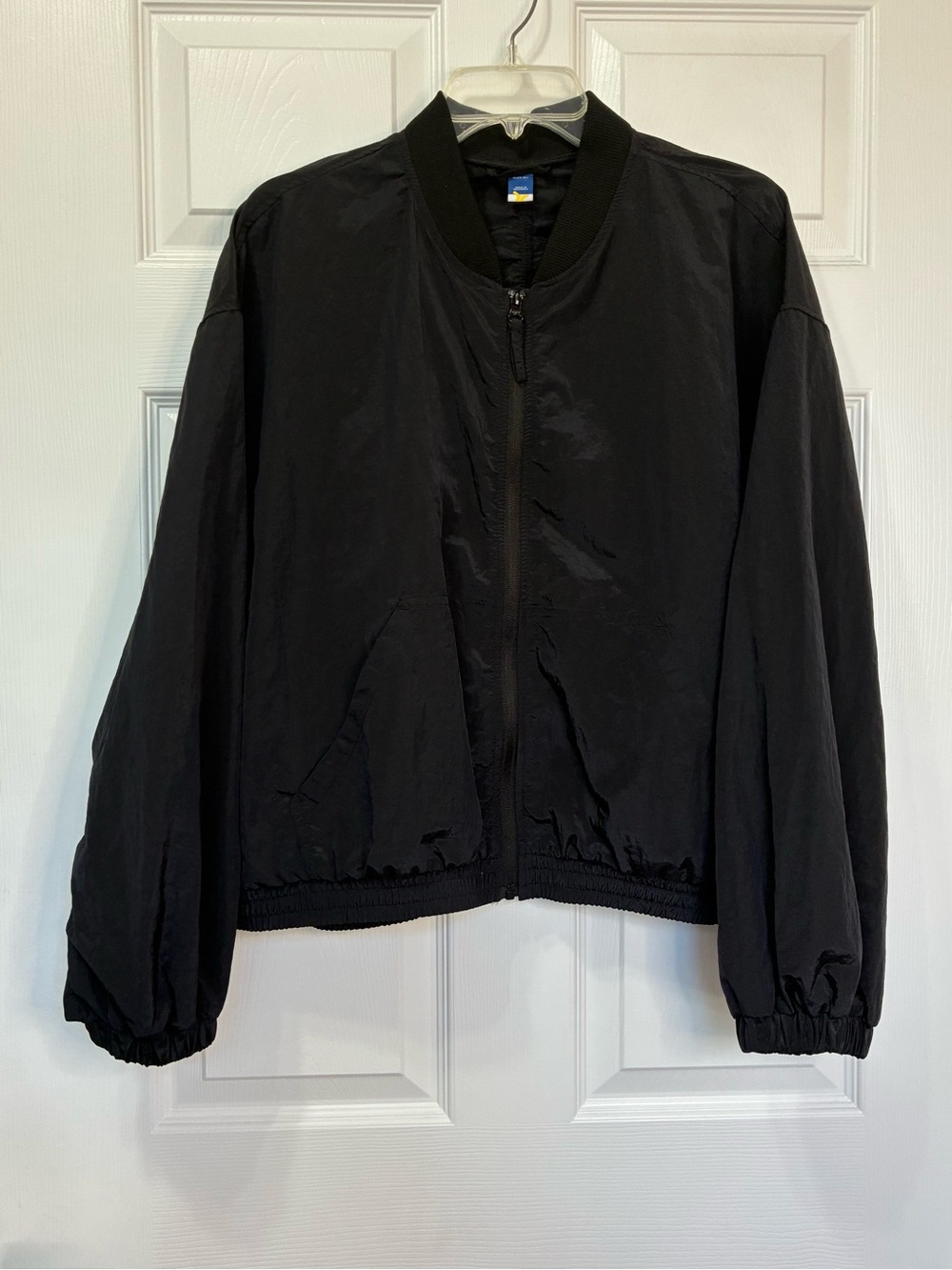 Old Navy Nylon Bomber Jacket Women’s XL Zip Close Pockets Lightweight Quick Dry